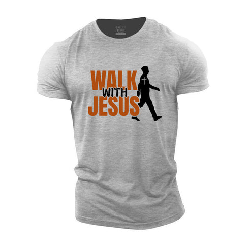 Men's Walk With Jesus Cotton T-Shirt